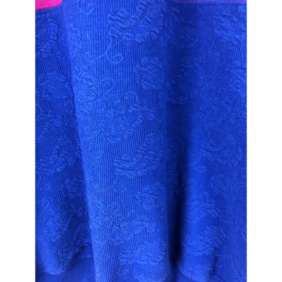 Blast Womens SIze M Blue/Purple 1/4 Zip Textured Embroidered Paisley Sweatshirt - Picture 7 of 13